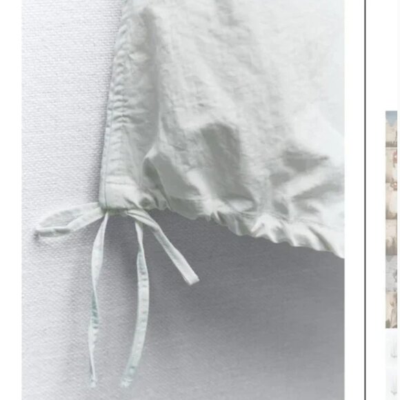 NWT ZARA NYLON BALLOON MIDI SKIRT WHITE - Picture 4 of 6